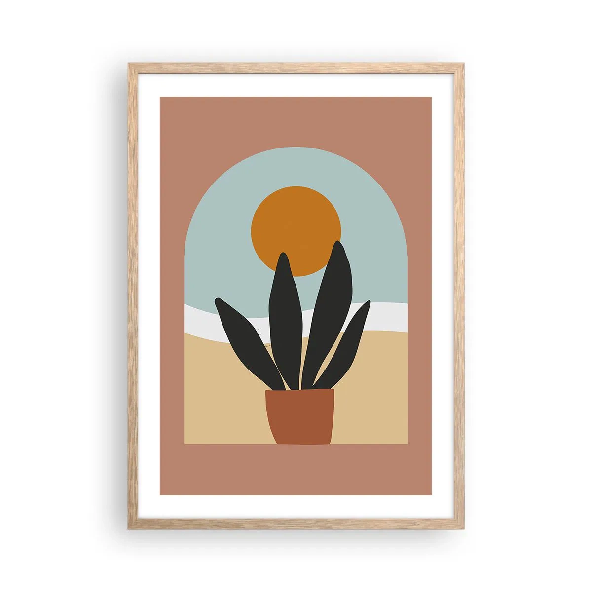 Een poster in een licht eiken lijst - Kleine geneugten - 50x70 cm