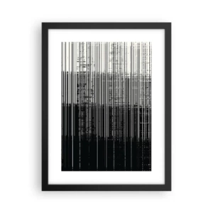 Poster in een zwarte lijst - Golven en vibraties - 30x40 cm