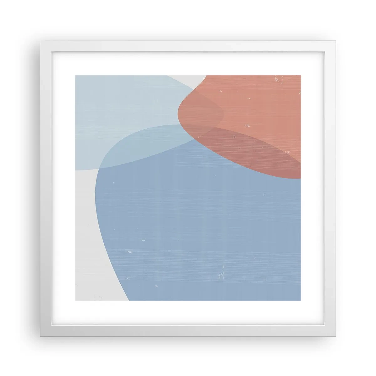 Poster in een witte lijst - Pastelkleurige relaties - 40x40 cm