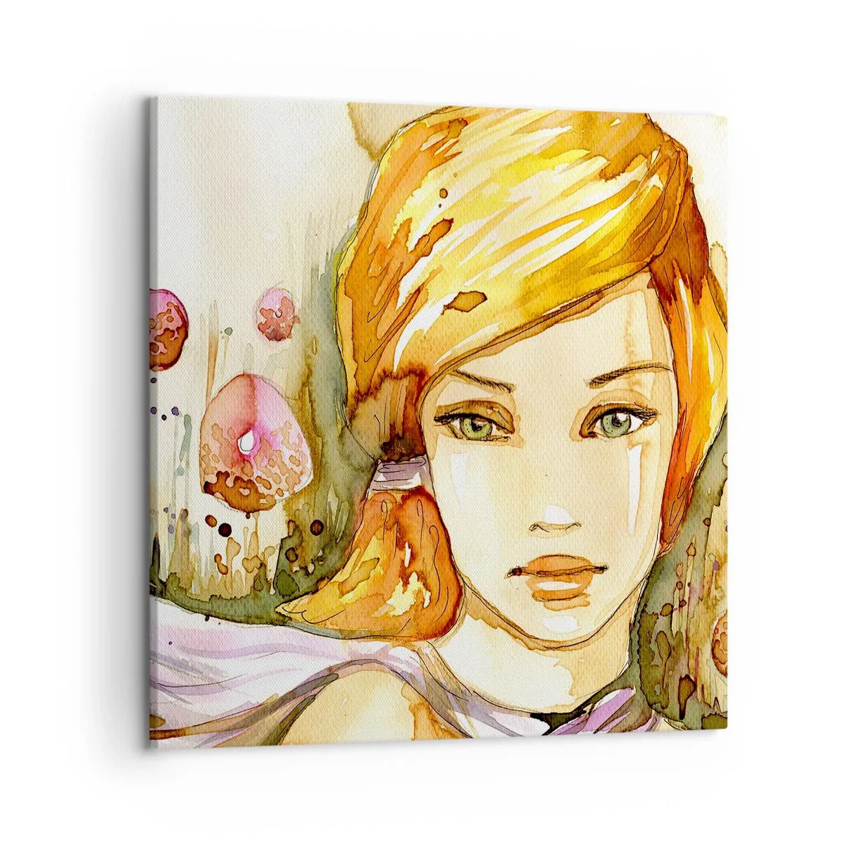 Schilderen op canvas - Een smaragdgroene look die woede kalmeert - 50x50 cm
