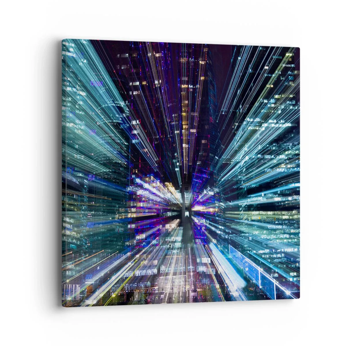 Schilderen op canvas - Overgang naar hyperspace - 40x40 cm