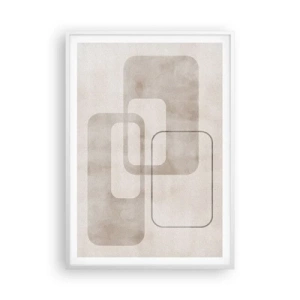 Poster in een witte lijst - Geometrische voeg - 70x100 cm