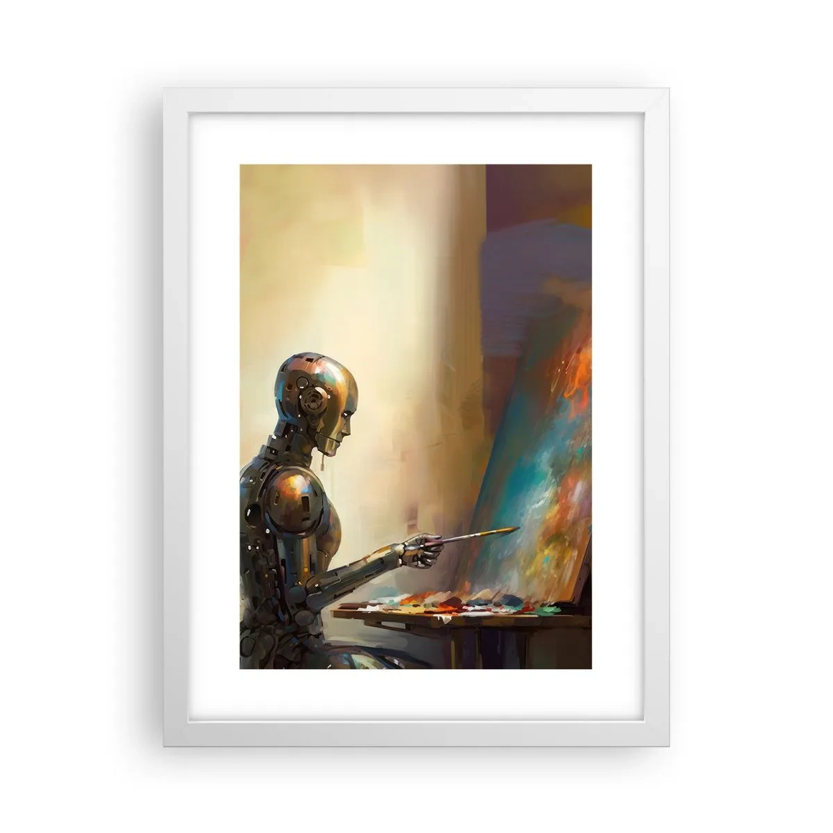 Poster in een witte lijst - De kunst van de toekomst - 30x40 cm