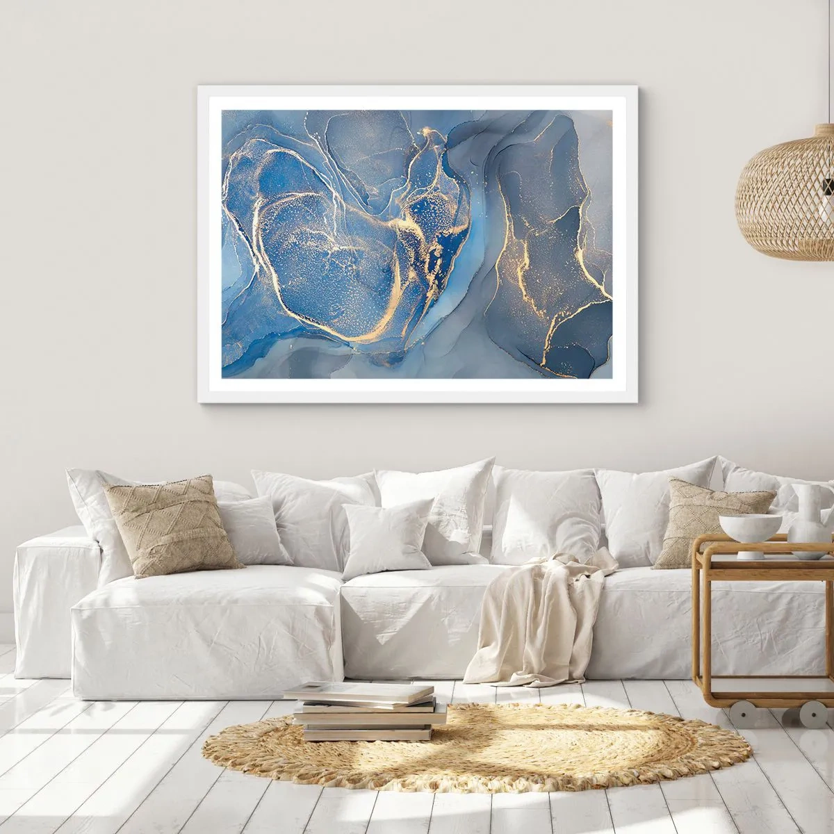 Poster in een witte lijst - Goudstof - 70x50 cm