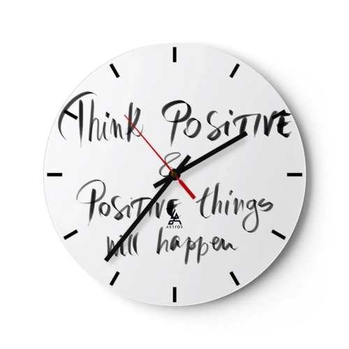 Wandklok - Klok - Hoe leef je het leven? - 40x40 cm