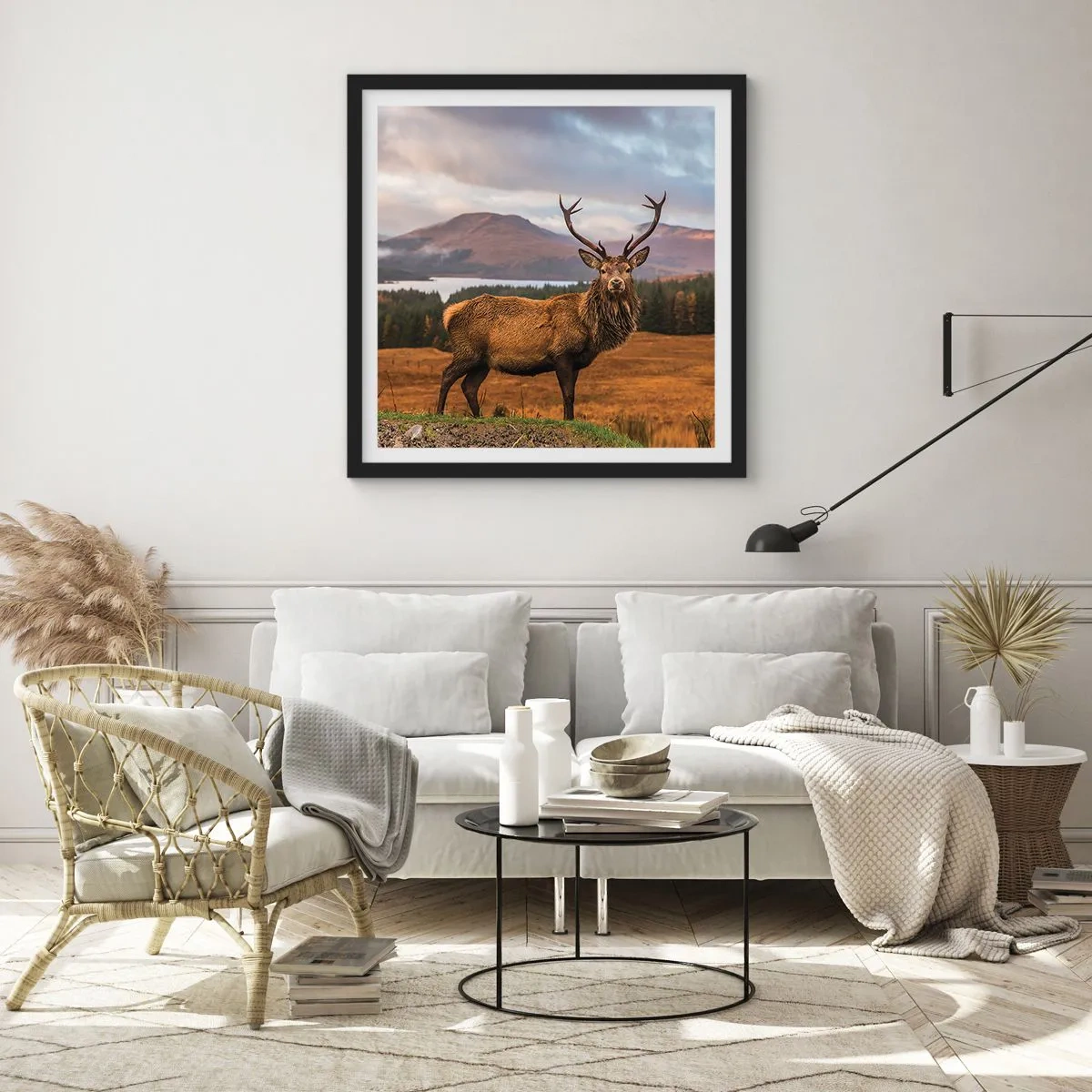 Poster in een zwarte lijst - De majesteit van de natuur - 40x40 cm