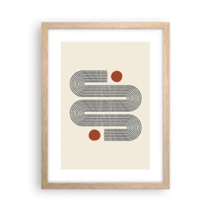 Een poster in een licht eiken lijst - Van het begin tot het eind - 30x40 cm