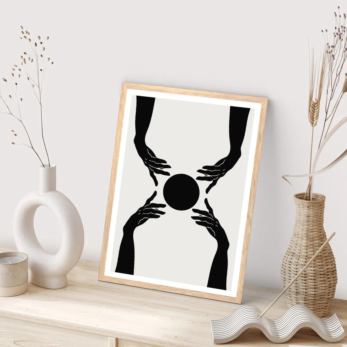 Een poster in een licht eiken lijst - Geheim teken - 50x70 cm