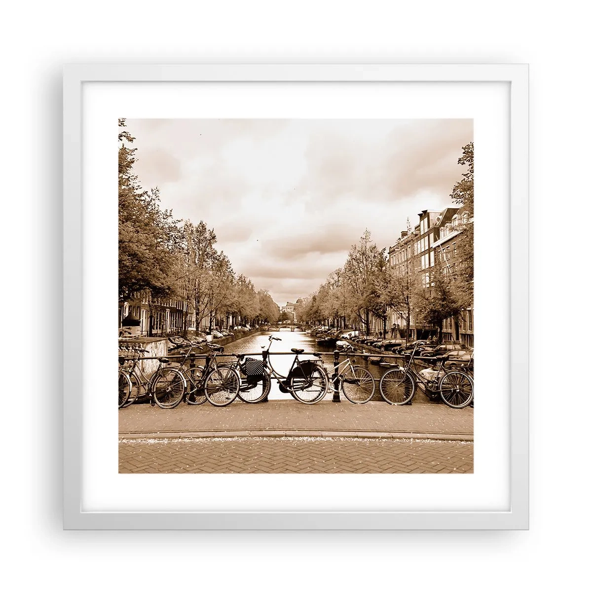Poster in een witte lijst - Hollandse sfeer - 40x40 cm