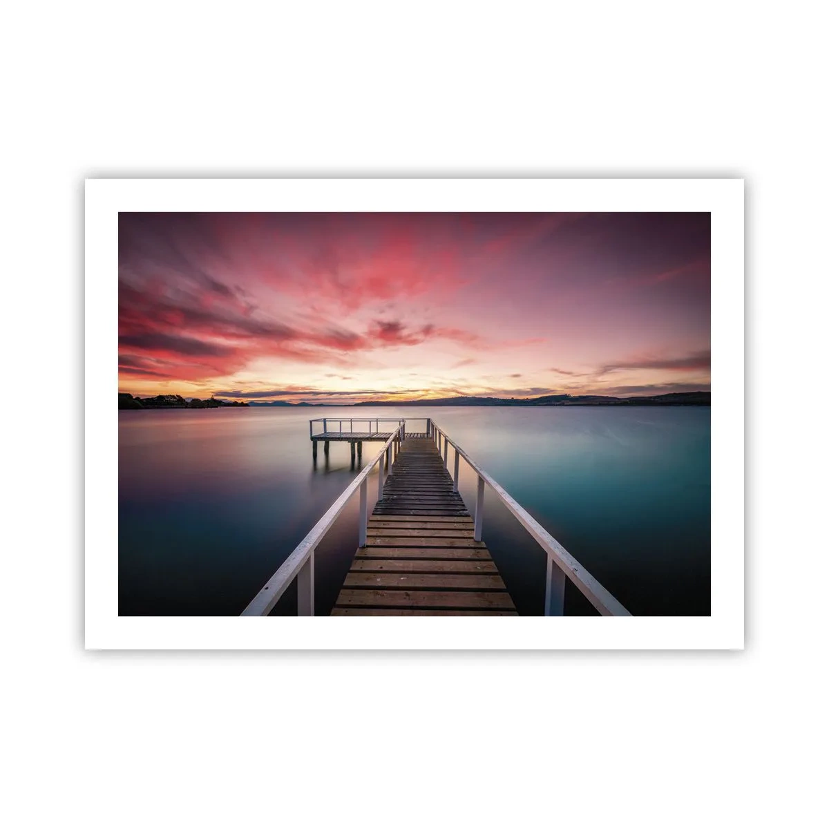 Poster - De zachte vlam van de avond - 70x50 cm