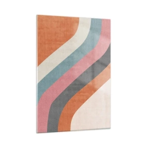 Schilderen op glas - Diagonale compositie – beweging - 50x70 cm