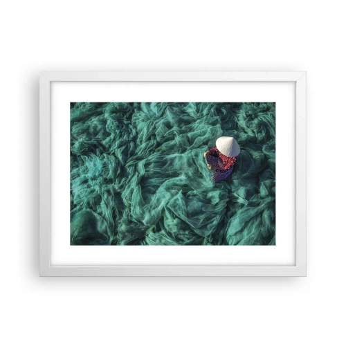 Poster in een witte lijst - In een zee van netten - 40x30 cm
