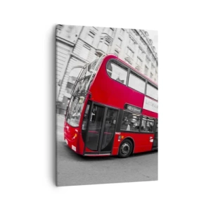 Schilderen op canvas - Londen traditioneel - by bus - 50x70 cm
