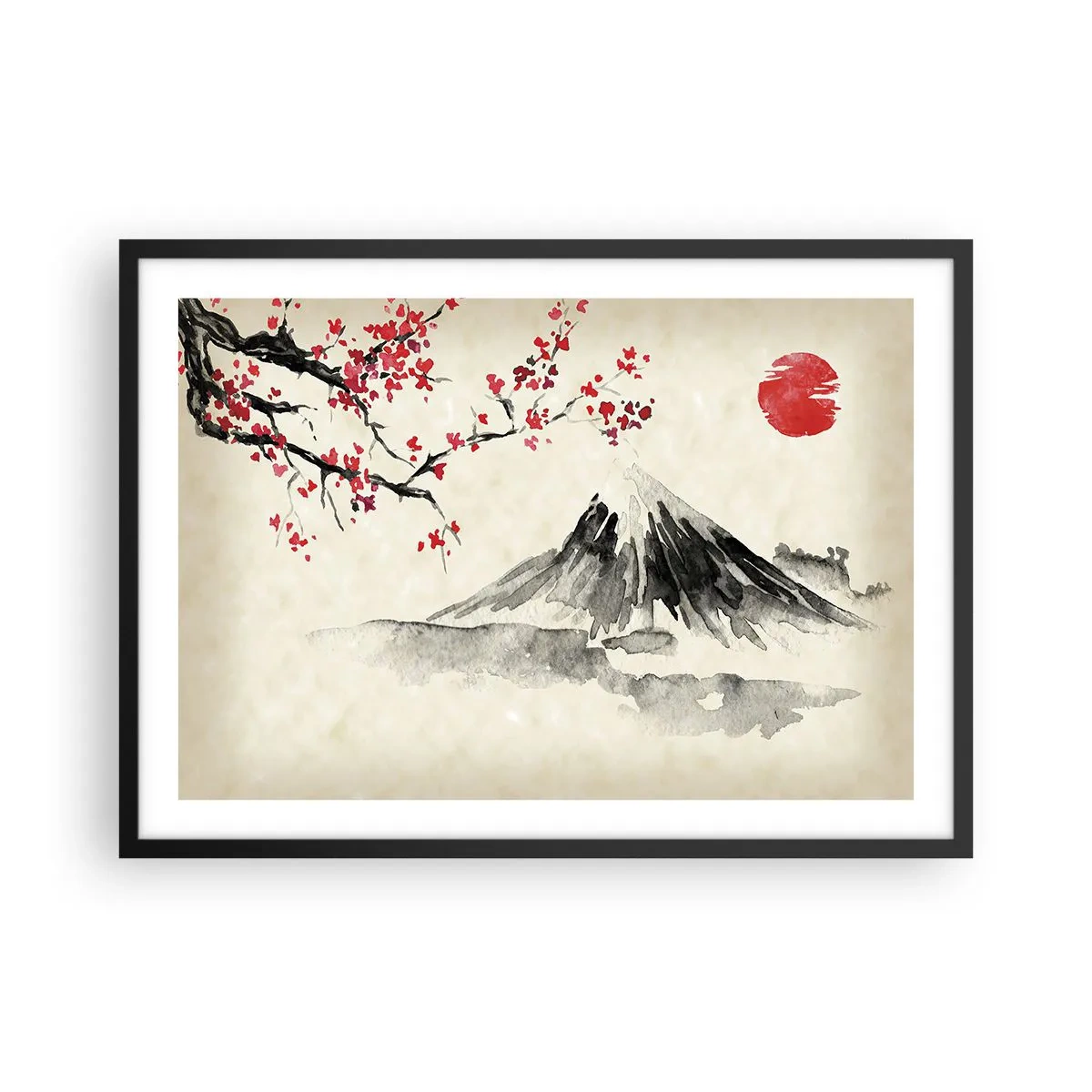 Poster in een zwarte lijst - Houd van Japan - 70x50 cm
