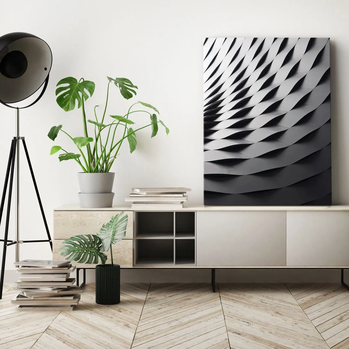 Schilderen op canvas - Aan de oppervlakte van de golven - 80x120 cm