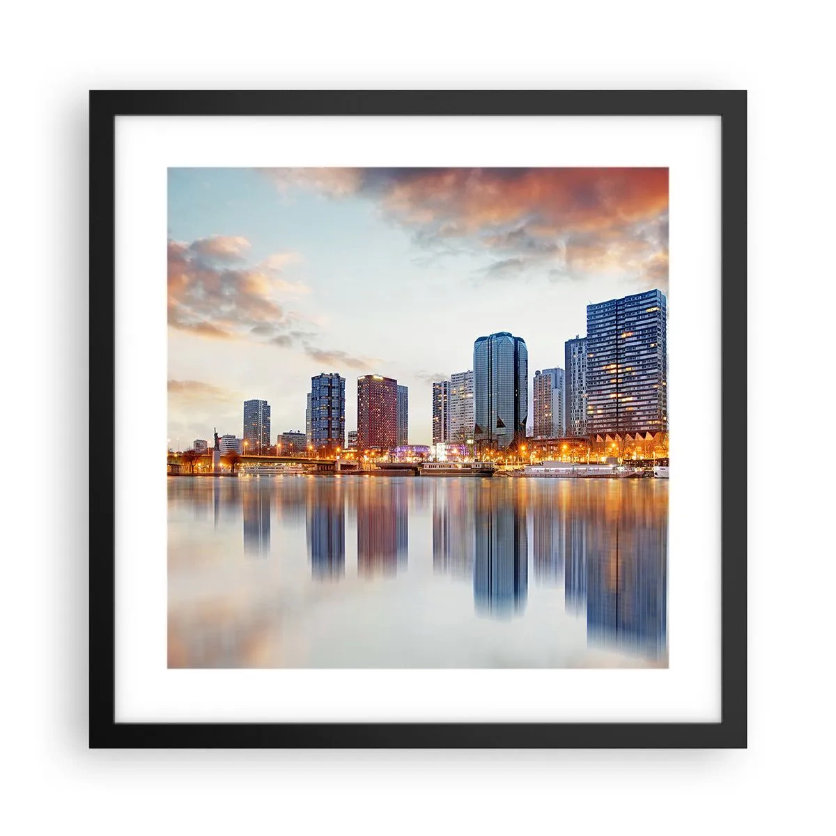 Poster in een zwarte lijst - De monumentale rust van Parijs - 40x40 cm