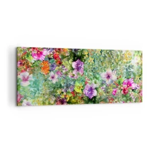 Schilderen op canvas - In bloemen voor verderf - 100x40 cm