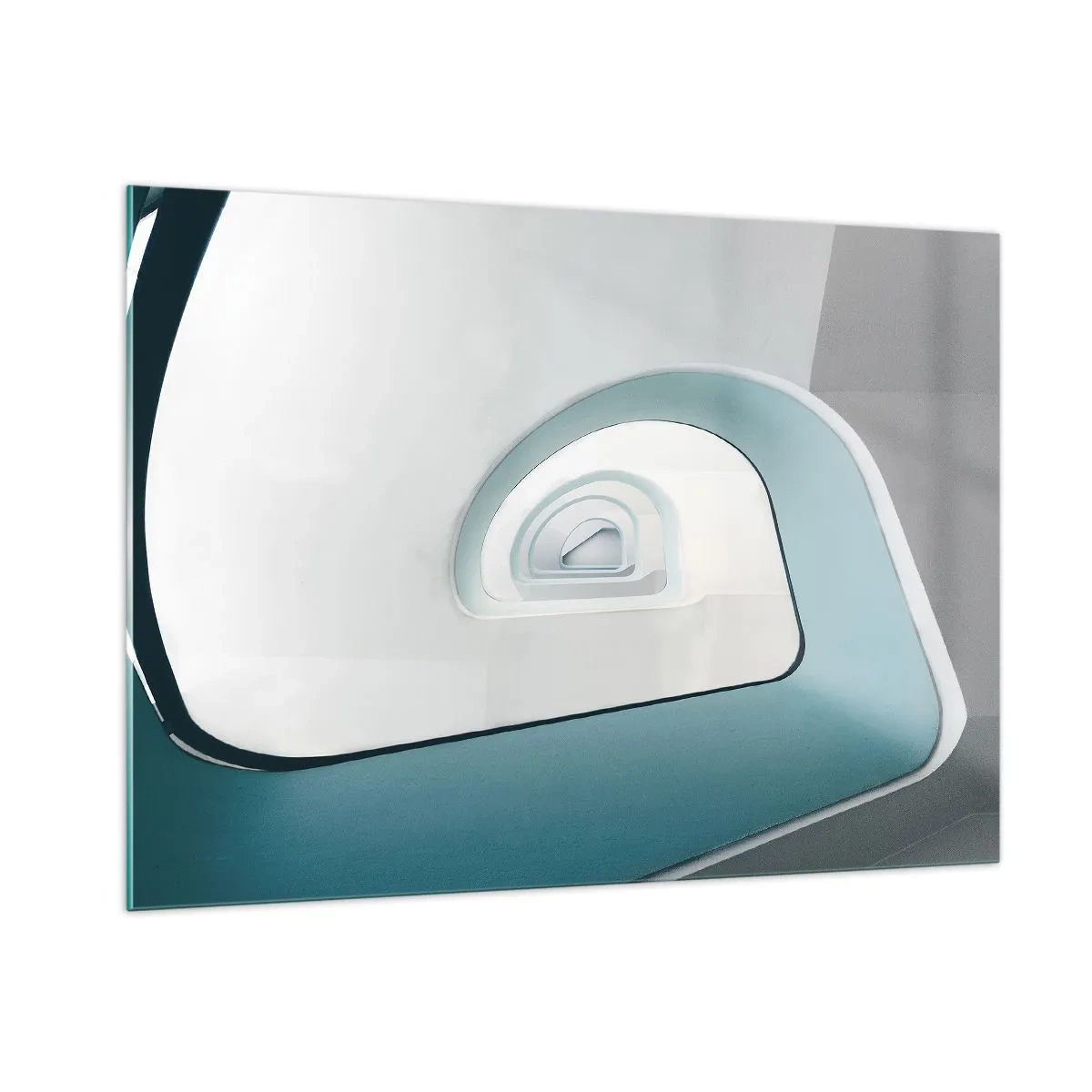 Schilderen op glas - Naar de bodem van de blauwe - 100x70 cm