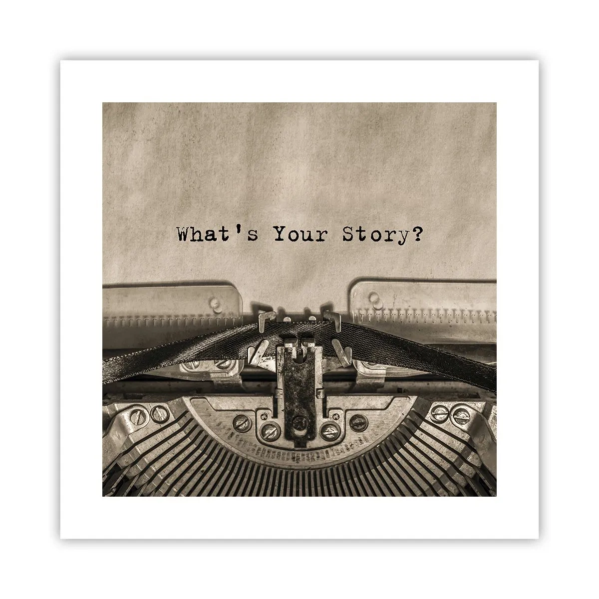 Poster - Vertel het mee - 40x40 cm