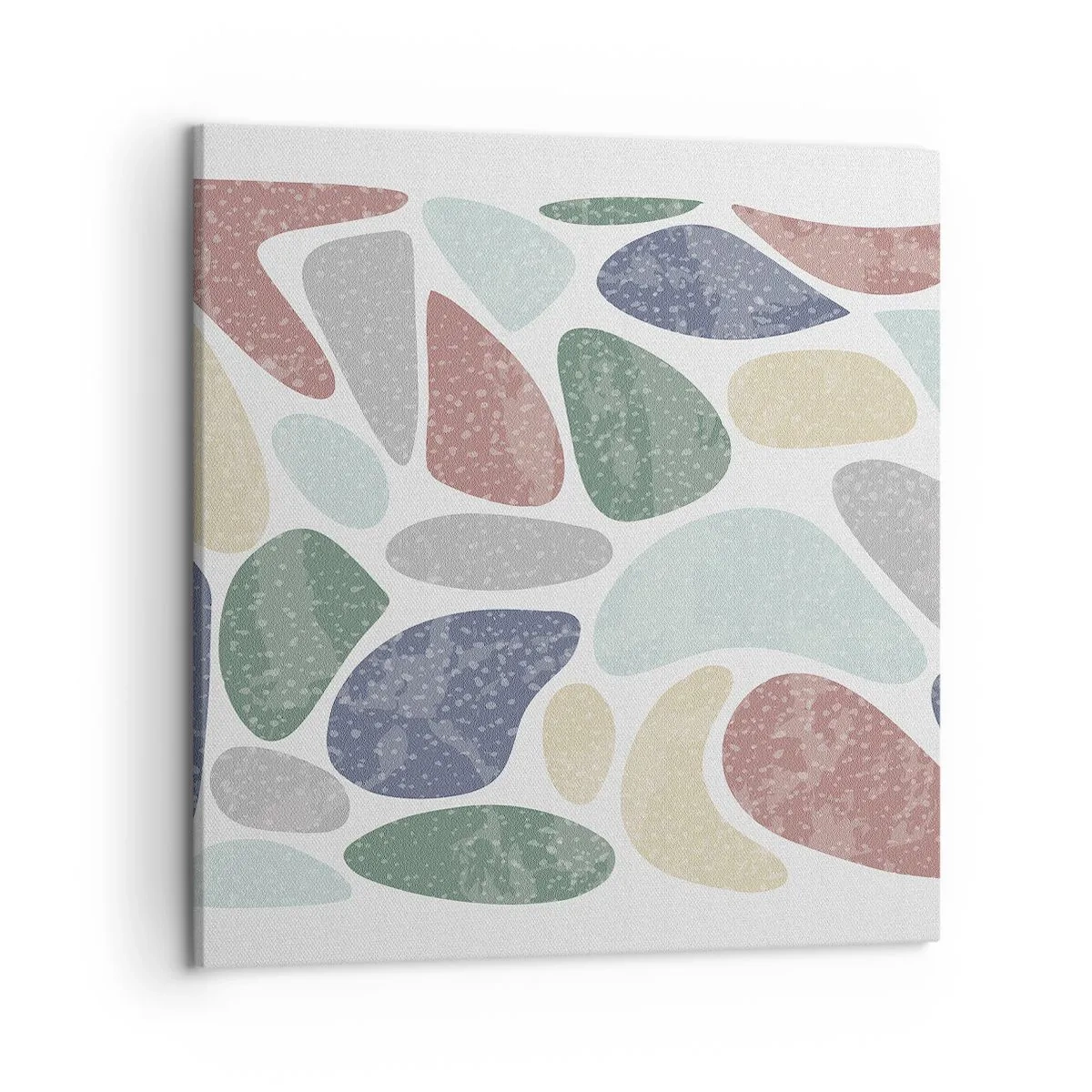 Schilderen op canvas - Een mozaïek van poederkleuren - 50x50 cm