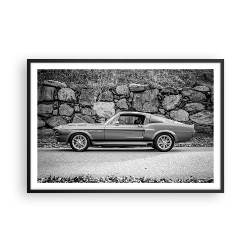 Poster in een zwarte lijst - De legende van de jaren 60 - 91x61 cm