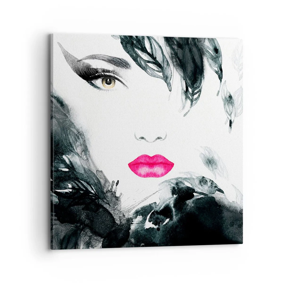 Schilderen op canvas - Aandacht! Femme fatale - 70x70 cm