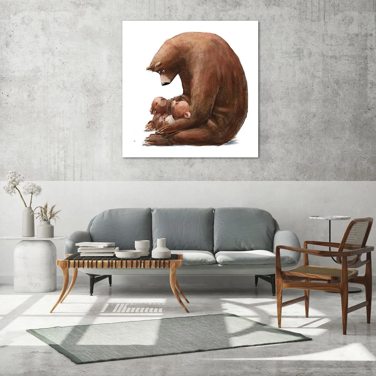 Schilderen op glas - Zoete dromen, kinderen - 70x70 cm