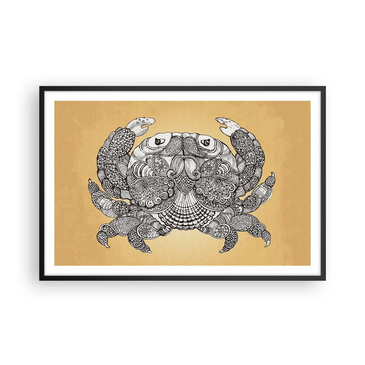 Poster in een zwarte lijst - Verhalen van meneer Krabs - 91x61 cm