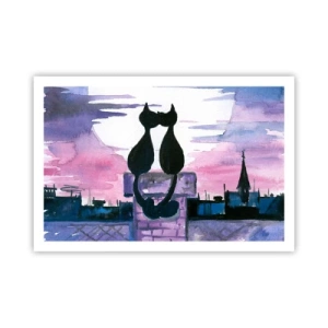 Poster - Afspraak onder de maan - 91x61 cm