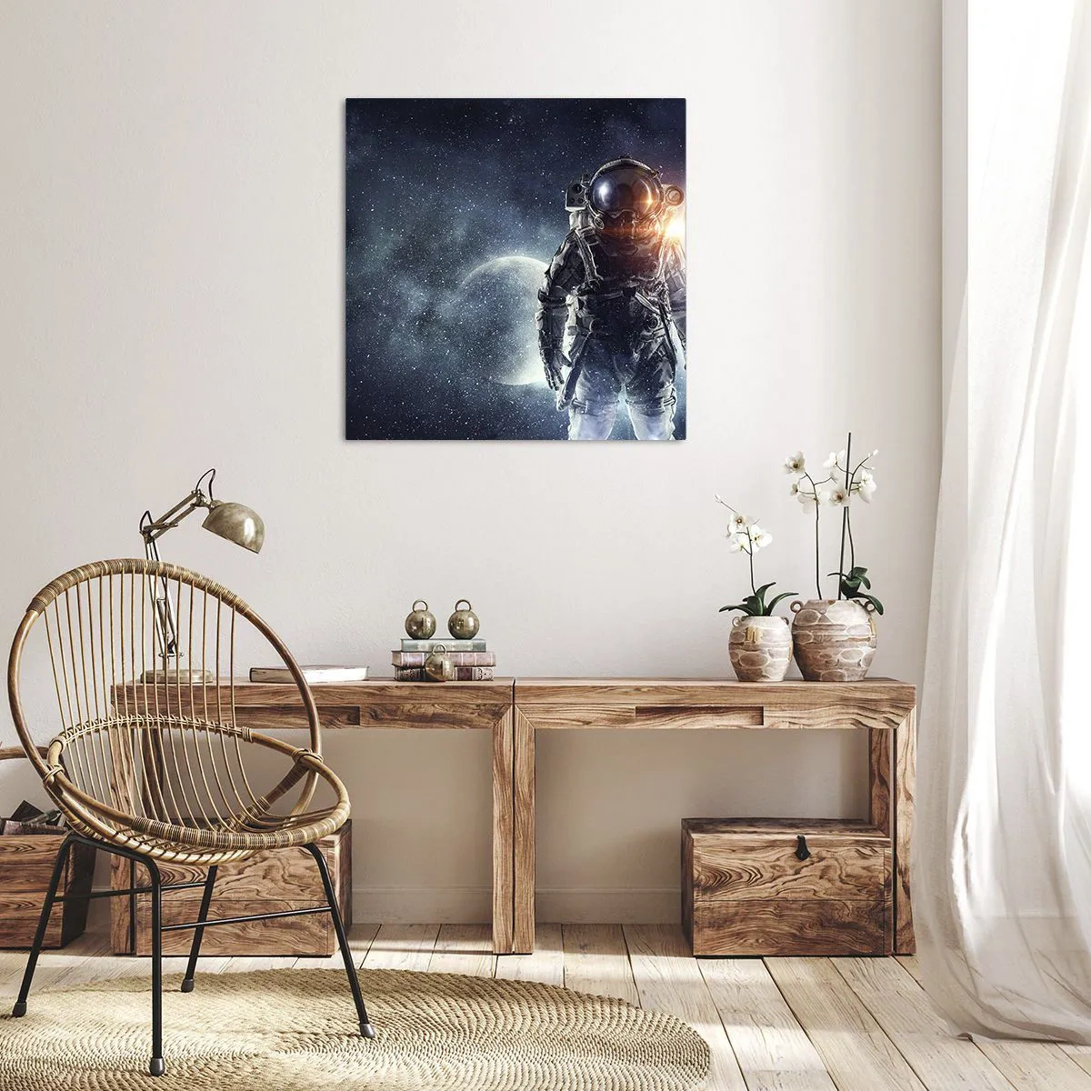 Schilderen op canvas - Ruimte avontuur - 70x70 cm