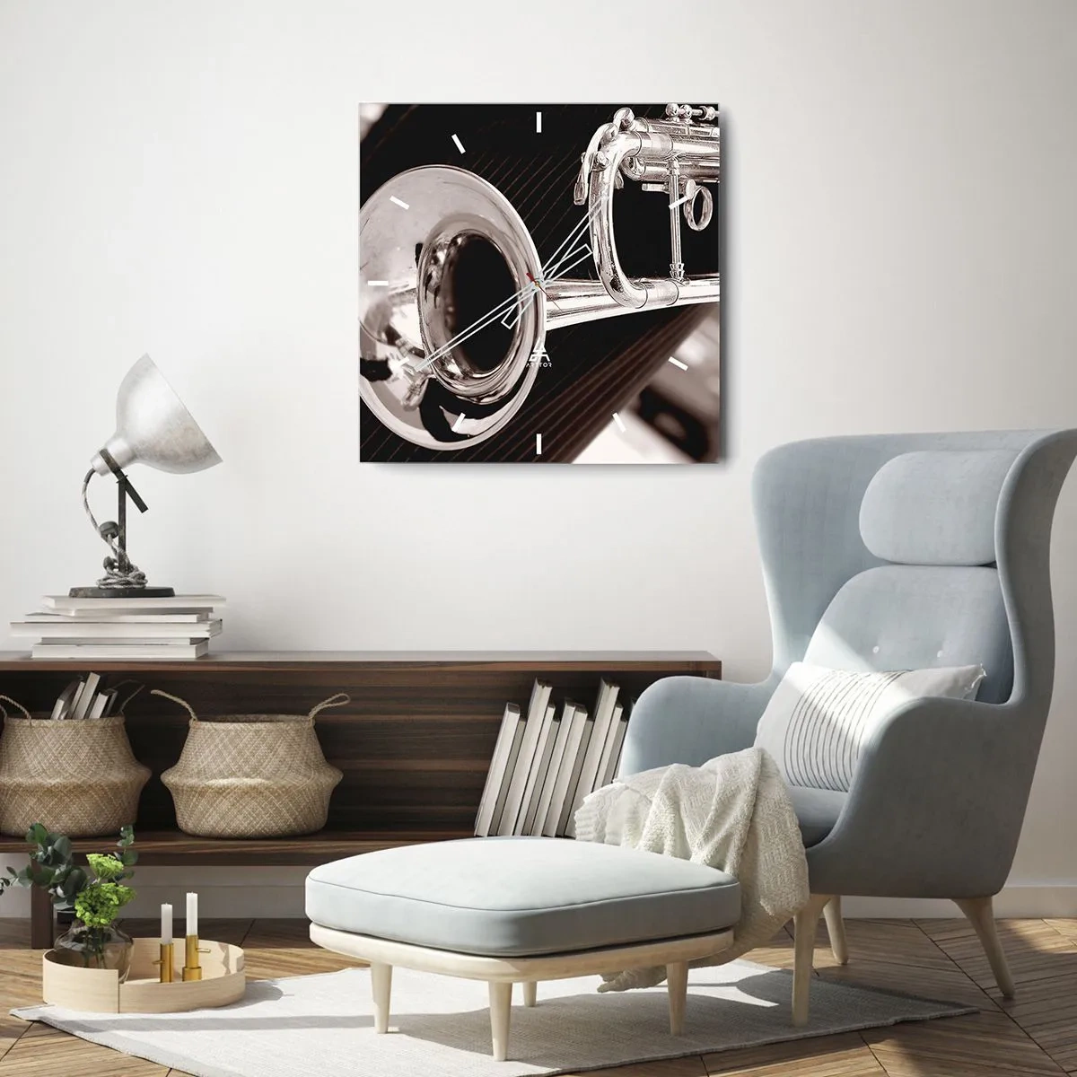 Wandklok - Klok - Een muzikale reis naar de jaren 30 - 40x40 cm