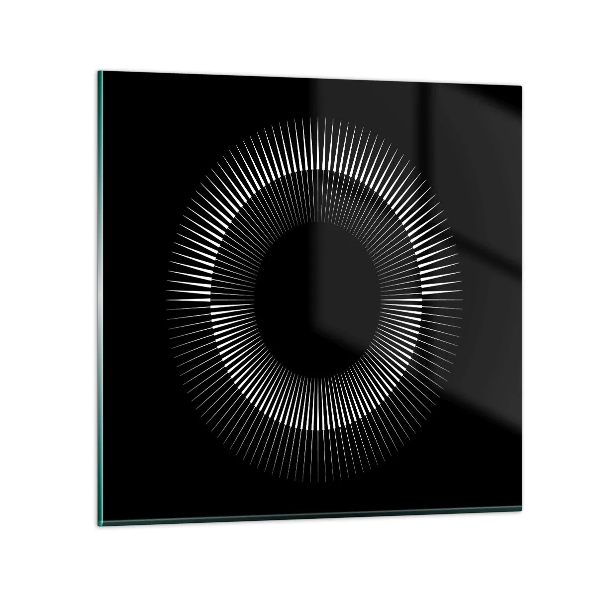 Schilderen op glas - Zwarte zon - 30x30 cm