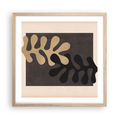 Een poster in een licht eiken lijst - Afwezigheid en complement - 50x50 cm