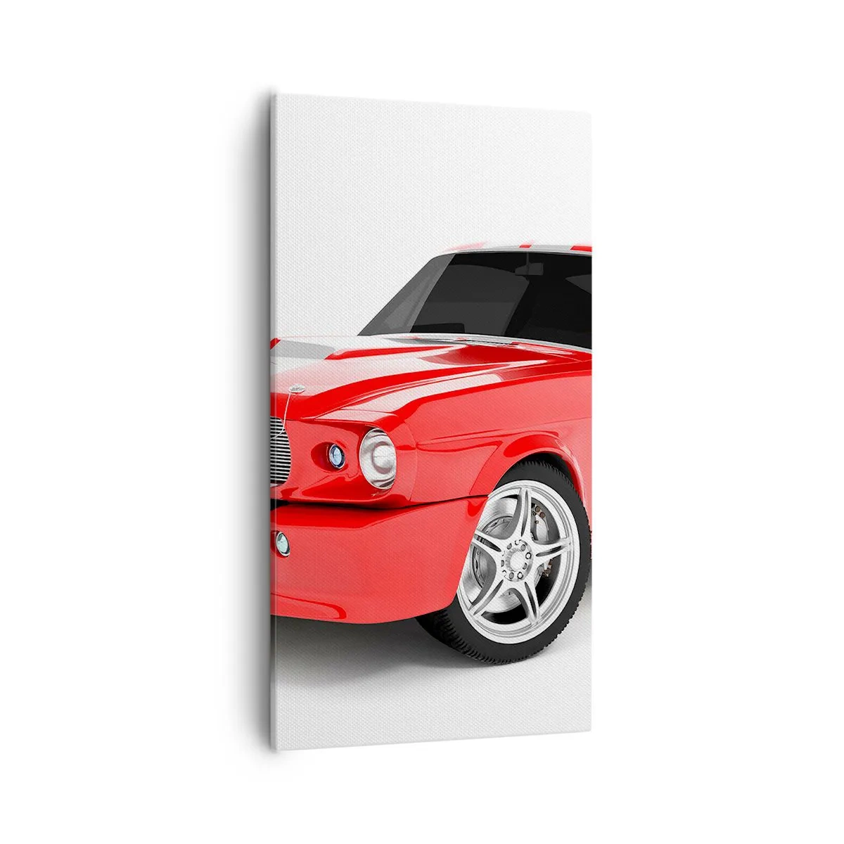 Schilderen op canvas - Een Mustang zo snel als de wind - 55x100 cm