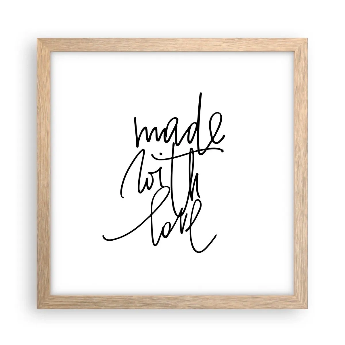 Een poster in een licht eiken lijst - Het beste merk - 30x30 cm