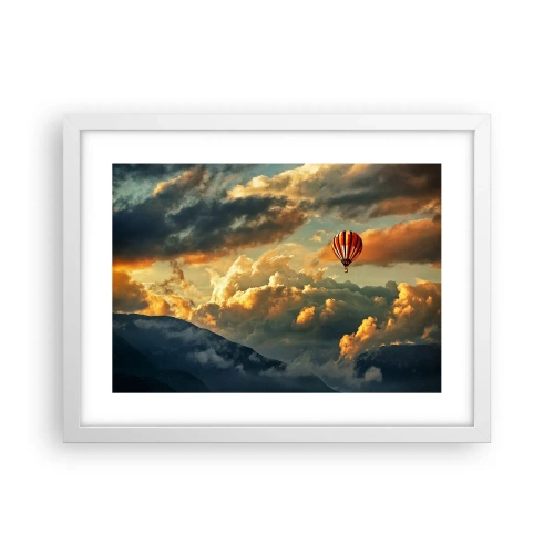 Poster in een witte lijst - Ik vlieg omdat ik dat wil - 40x30 cm