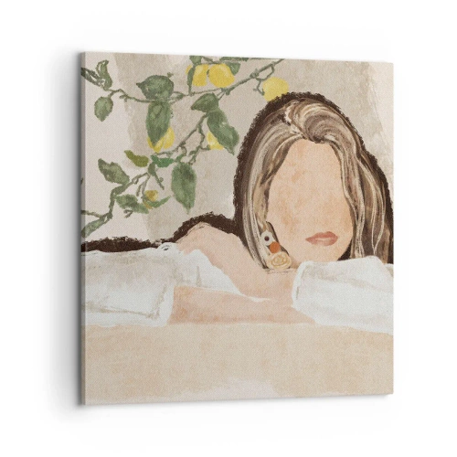 Schilderen op canvas - Zuidelijke schoonheid - 60x60 cm