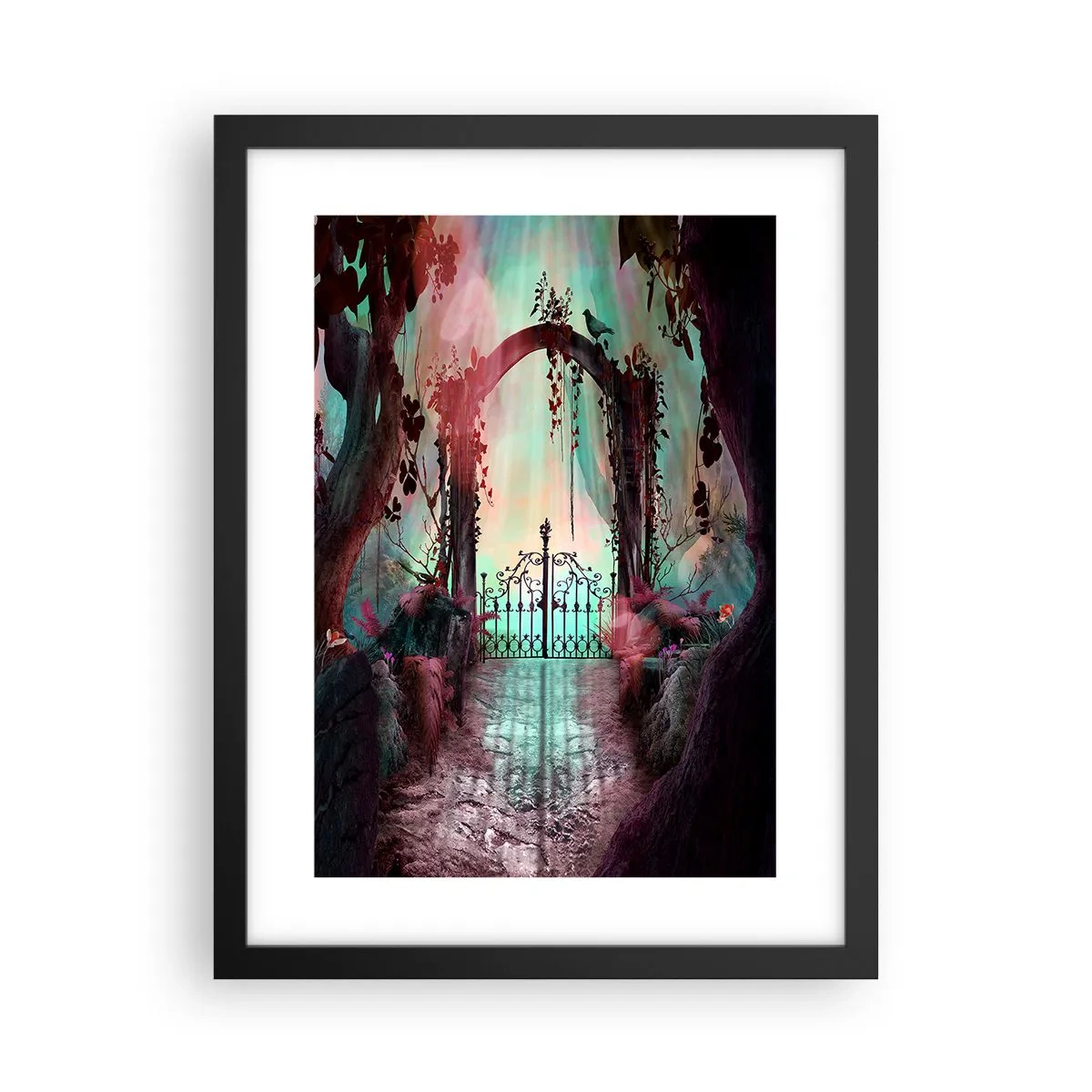 Poster in een zwarte lijst - Geheime Tuin - 30x40 cm