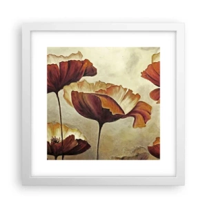 Poster in een witte lijst - Golvend weiland - 30x30 cm