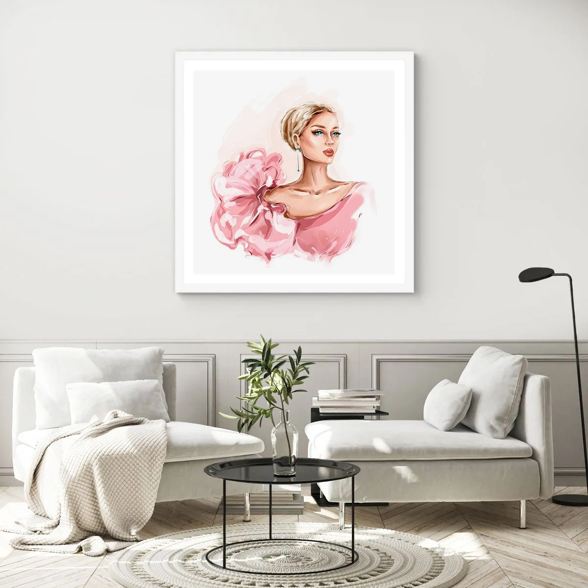 Poster in een witte lijst - Hoe geschilderd... - 60x60 cm