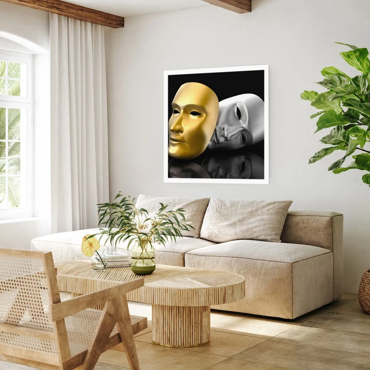 Poster - Het leven is theater - 60x60 cm