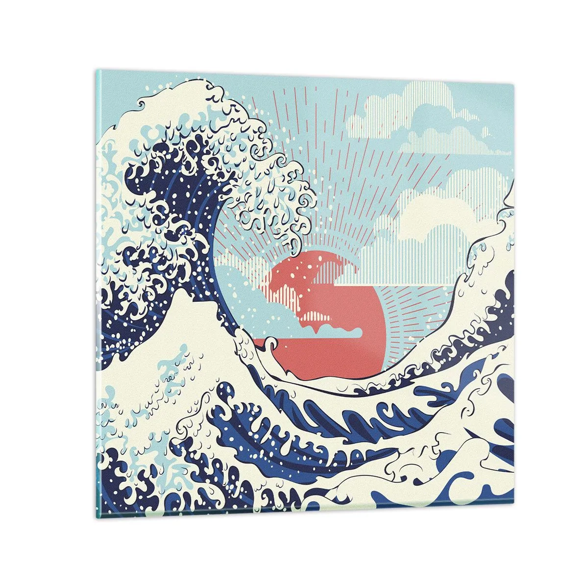 Schilderen op glas - Van Japanse inspiratie - 40x40 cm