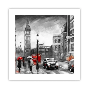 Poster - Helemaal geen grijze stad - 40x40 cm