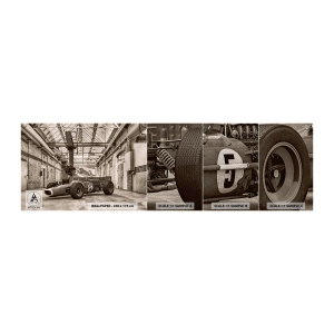Fotobehang Monster Premium Sand - De rust van de winnaar - Formule 1, Retro, Automobiel - 100x30 cm
