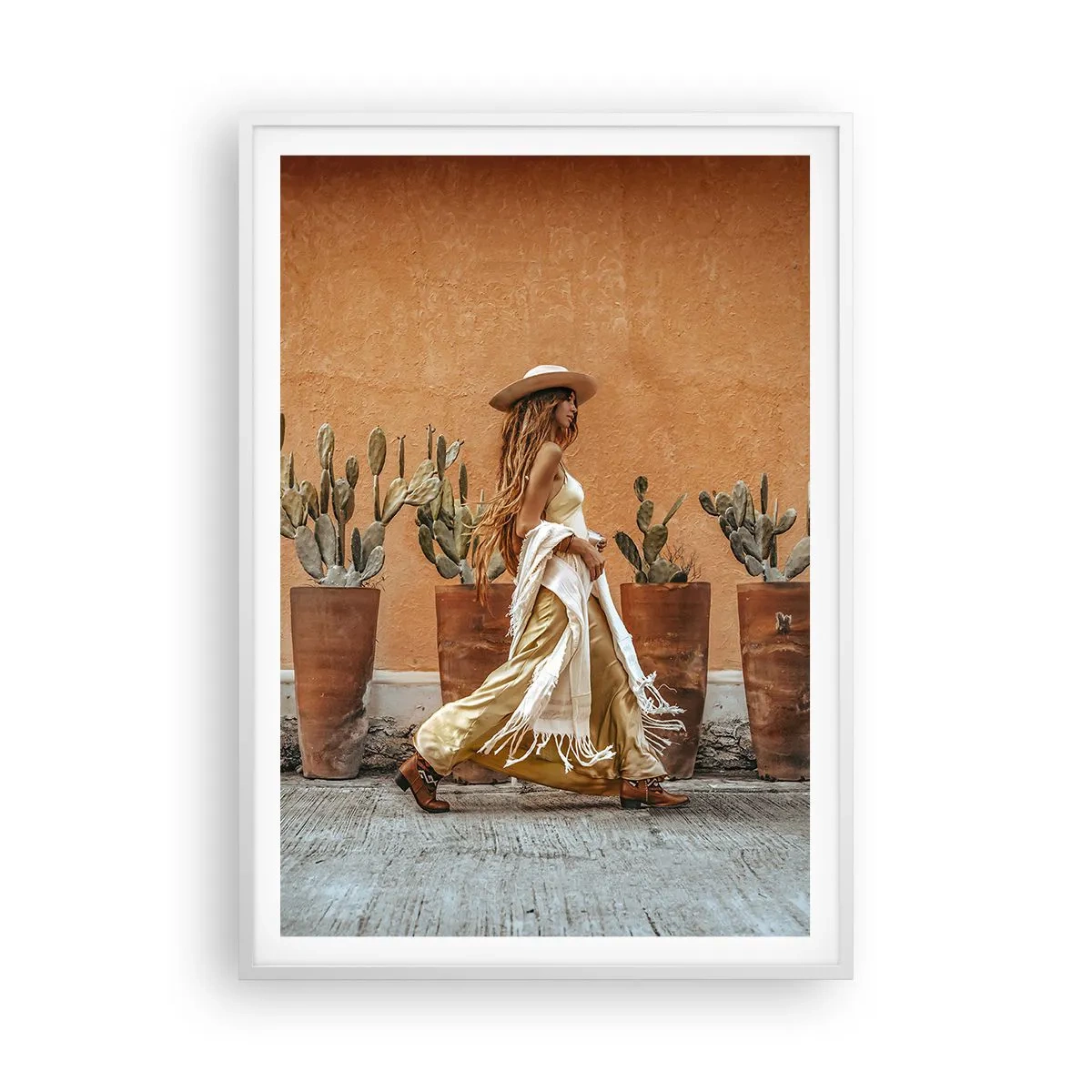 Poster in een witte lijst - Hippie-stijl - 70x100 cm