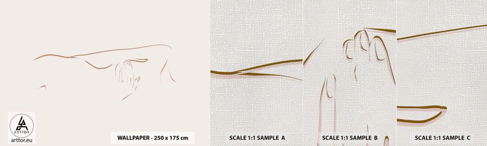 Fotobehang Monster Premium Canvas - De vorm van verlangen - Abstractie, Grafisch, Deel - 100x30 cm