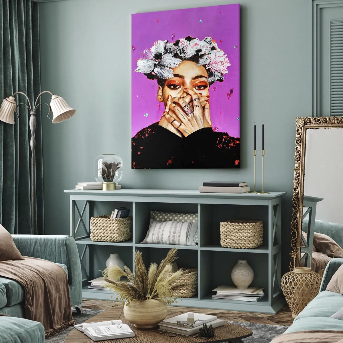 Schilderen op canvas - Een beetje gek - 70x100 cm