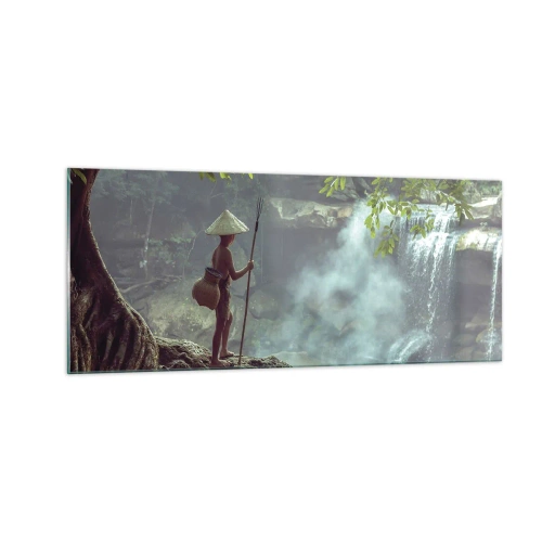 Schilderen op glas - Bevriend met de natuur - 100x40 cm