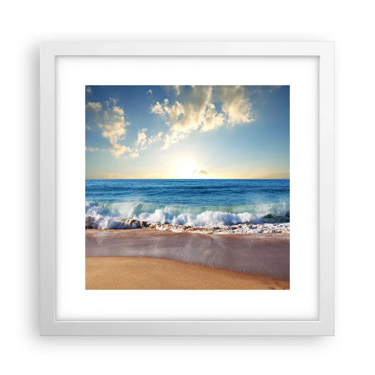 Poster in een witte lijst - Beweging en stilte tegelijk - 30x30 cm