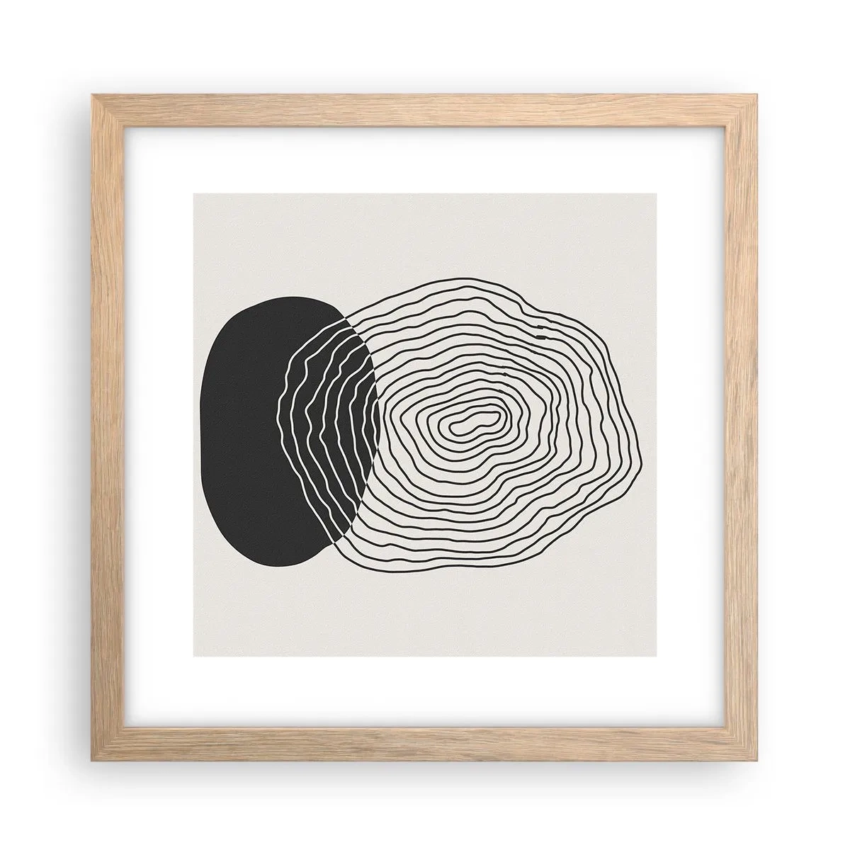 Een poster in een licht eiken lijst - Duur en spiertrekkingen - 30x30 cm